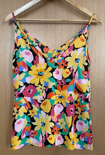 Floral cami top black - uk,