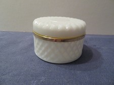 old white opaline box and