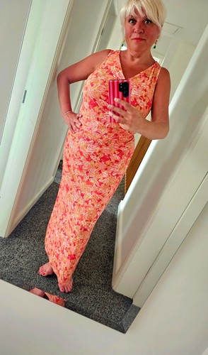 Orange coral maxi holiday