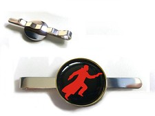 BLADE RUNNER SILHOUETTE DETECTIVE BADGE MENS TIE SLIDE GRIP PIN BAR