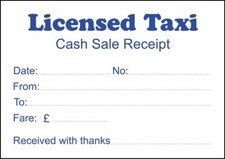 TAXI LICENSED RECEIPT MINICAB