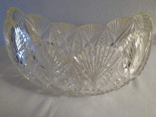 Vintage very heavy cut - cut, glass