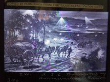 Magic Lantern Slide A.S.C BRINGING UP AMMUNITION & RATION (44)