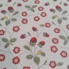 Vintage Laura Ashley Strawberry Wallpaper 3 Rolls Cottagecore 43141 ditsy 1974