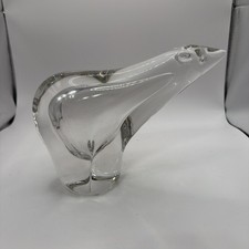 Italian glass polar bear - glass, h