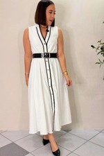 ZARA Sleeveless White Midi