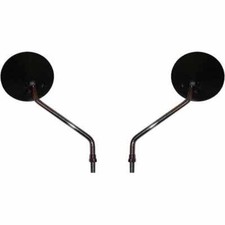 Mirrors 10mm Black Round L & R