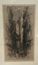 Hedley Fitton Etching 'Street