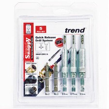 Snappy Drill Bit Guide 5pcs Countersinking Carpentry SNAP/DBG/A Trend Tools