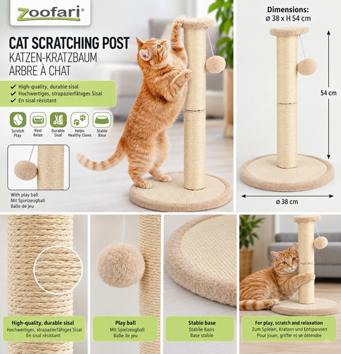 Zoofari cat scratching post - scratching,