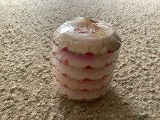 VINTAGE PRICE'S WHITE AND GOLD PILLAR CANDLE WITH COLOURED CORE