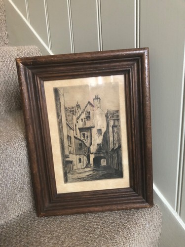 Antique etching bakehouse - etching,
