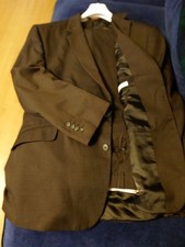 Centaur Men's Dark Brown 2 Piece Suit 52R/46R Good Condition