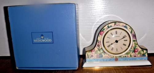 Wedgwood floral mantle - floral, clock