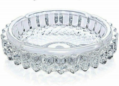 Crystal cut look glass ashtray - crystal,