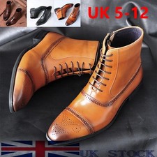 Men Brogue Boots Smart Formal