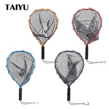 Folding Landing Nets Portable Collapsible Mesh Trout Hand Net Fly Fishing Tool