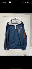 Thin Blue Jumper With Stag