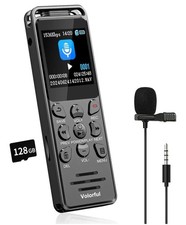 144GB Digital Voice Audio Recorder with Voice Activate,USB C Recording Device   