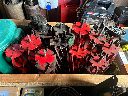 Breaking lawn mower parts - mower,