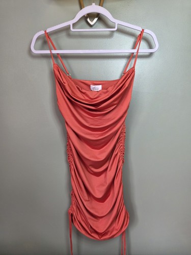 Polly orange ruched cowl - oh,