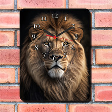 Lion Design Wall Clock New boxed Gift Animals Wildlife wall hanging
