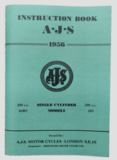 AJS Motorcycle Manual 1956 Model 16 18 Professional Reprint Book Large Format