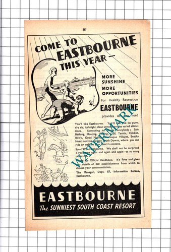 Eastbourne holiday advert - advert,