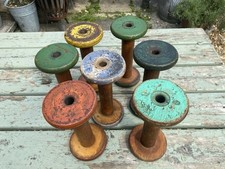 Vintage Bobbins , Antique Bobbins, vintage Candle Stand,Wood Bobbins #3