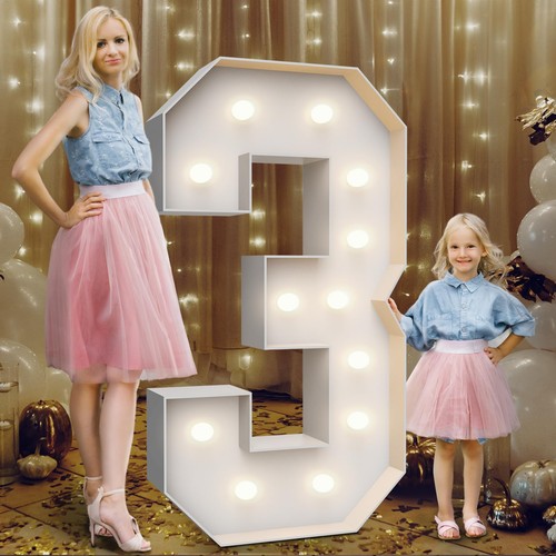 4ft marquee light numbers - 4ft, up
