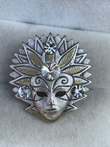 Vintage pewter brooch - vintage,