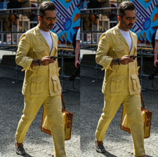 Yellow Men's Suits Safari