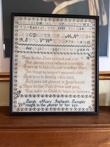 Beautiful antique sampler - antique,