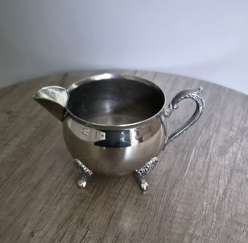Vintage cream jug footed milk - jug,