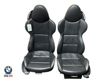 BMW Z4  E85 E86 FRONT LEFT RIGHT BLACK LEATHER HEATED SEATS PAIR