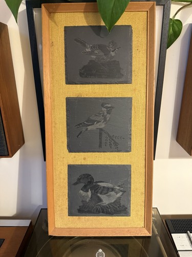 Vintage welsh slate - welsh, bird