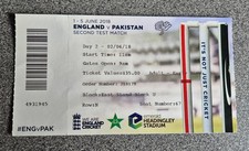 USED CRICKET TICKET ** ENGLAND