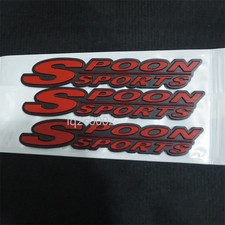 3x Black Matte Red SPOON
