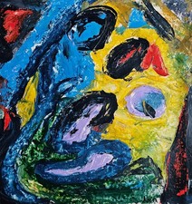 Asger Jorn Signed Abstract Oil