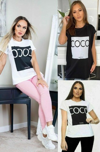 Women coco paris slogan tee - women's,