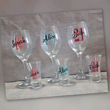 Personalised Birthday Wine Glass And Shot Glass, 18th, 21st, 30th 40th, 50th, 
