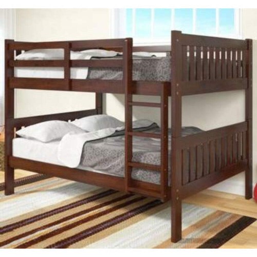 Full bunk bed - bed, dark