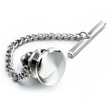 Silver Round Tie Tack