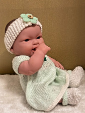 Berenguer Baby Lots to Love Doll (Preloved) Green Outfit & Adoption Certificate