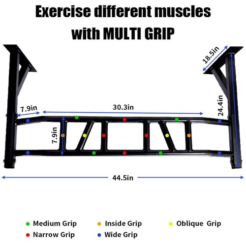 Multi grip chin bar with - chin, up