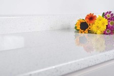 White Sparkle Laminate Kitchen