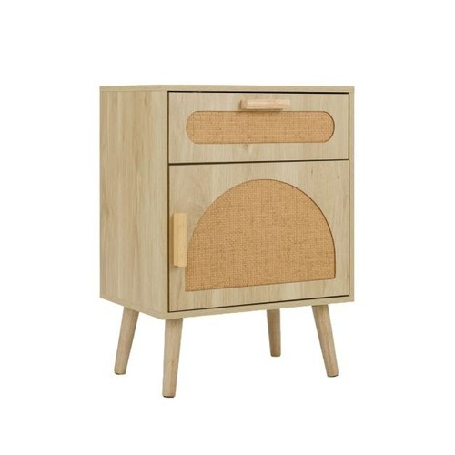 Costway rattan nightstand boho - costway,