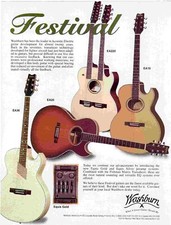 PPOT11 PICTURE/ADVERT 11X8  WASHBURN EA36, EA20, EA220, EA10 GUITARS
