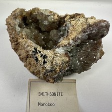 Smithsonite Crystals In Matrix Morocco Mineral Display Specimen 394 Grams