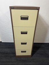 Silverline Cream And Brown Filling Cabinet (9B8-9BF-0DB)